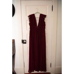 Lulu's Burgundy Maxi Dress
